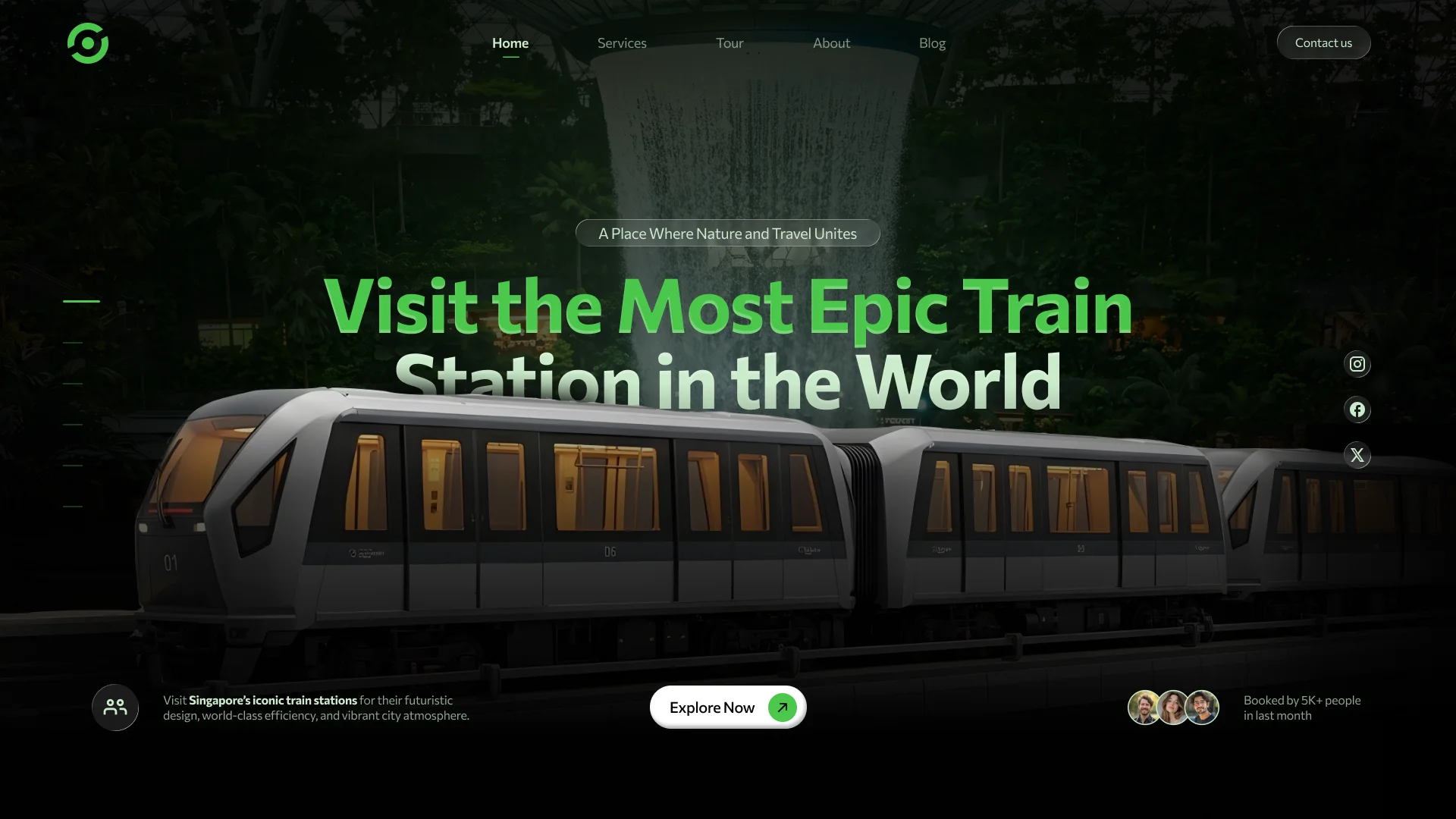 Train station web design concept detailed screenshot 2 engineered by Jay Singh Chauhan